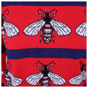 عرف OEM النحل جاكار المرأة سميكة كنزة صوفية كنزة مصنع دونغقوان متماسكة