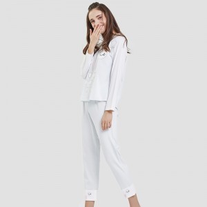 موقف النساء المطبوعة منامة القطن مجموعة واحدة منامة دنة جيرسي