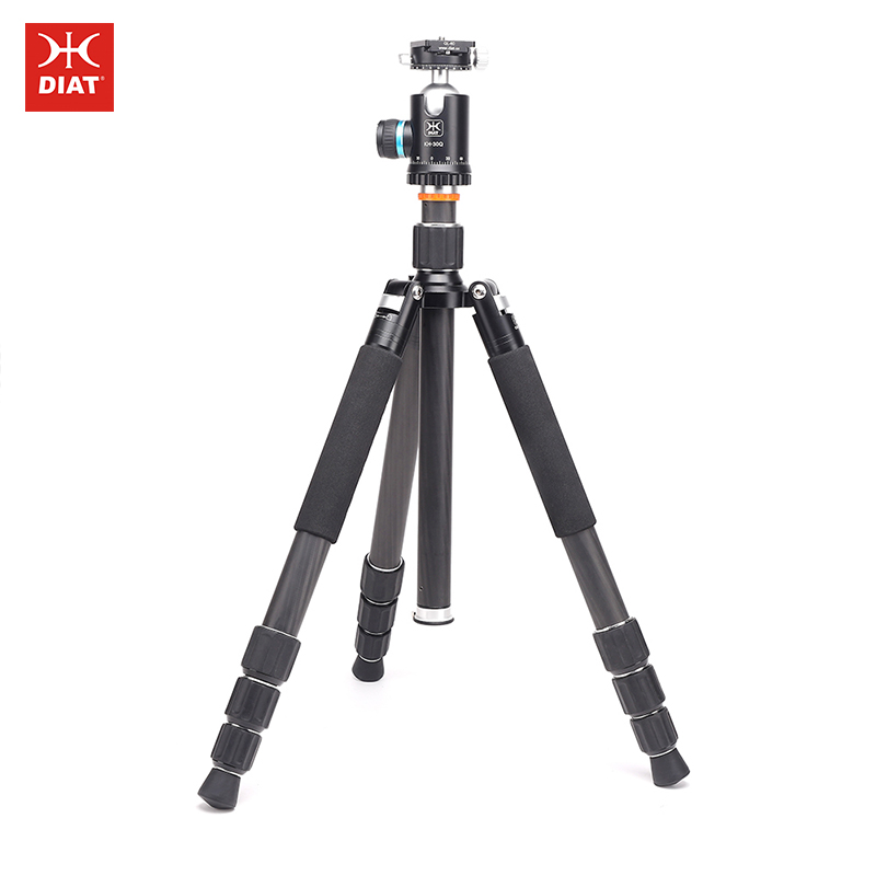 DIAT CM324A KH30Q المهنية ألياف الكربون النقي الكاميرا ترايبود monopod مرنة قابلة للإزالة