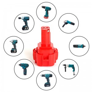 9100 ، 9100A ، 9101 9.6V 1300mAh Ni-Cd استبدال اللاسلكي مثقاب بطاريات قابلة للشحن