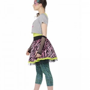 أطفال البنات العودة إلى 80s البرية الطفل حلي اللباس تنورة قميص بالجملة