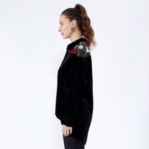 القطن المرأة بلوزة طويلة Muslimah بلوزة السيدات كم طويل JCGJ190315081