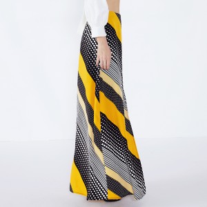 موجة نقطة هامش مصمم الهندي Lehenga موضة الشيفون ماكسي تنورة طويلة