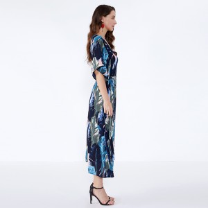 المرأة الأنيقة تصميم سيدة أزياء فستان من الشيفون عارضة فساتين الصيف JSDJ2558