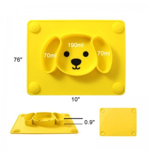 انزلاق مقاومة BPA الحرة تغذية الطفل الأطباق الأطباق