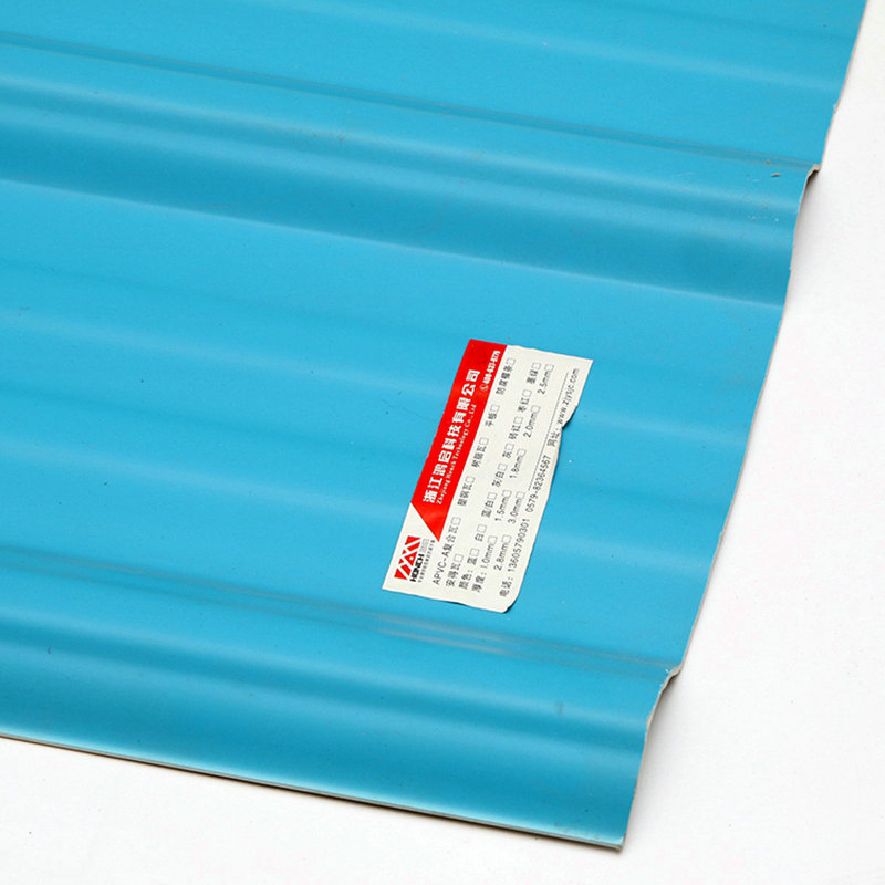 T1130 أزرق ASA PVC UPVC سقف القرميد شبه منحرف ورقة سقف البلاستيك المموج