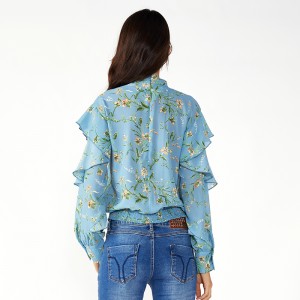 المرأة زائد الحجم بوهو أحدث قمم الشيفون والبلوزات