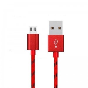 مايكرو إلى كابل بيانات USB جديلة النايلون