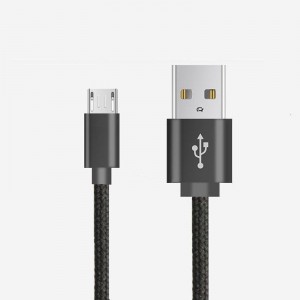 مايكرو ل USB النايلون مضفر كابل البيانات