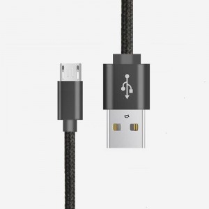 مايكرو ل USB النايلون مضفر كابل البيانات