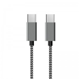 Type-C إلى Type-C Nylon briaded كبل البيانات