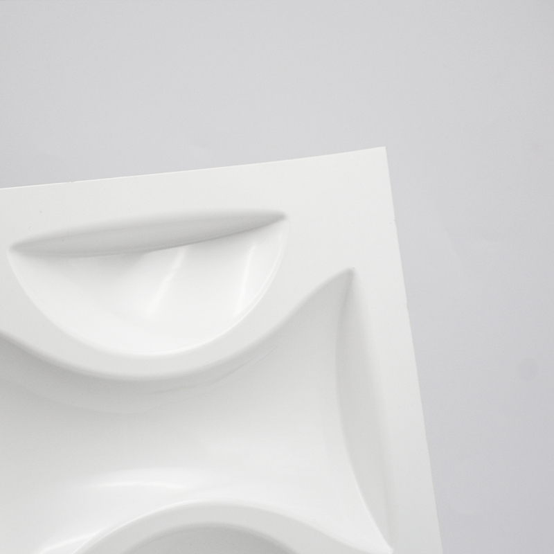 1MM الحديثة سميكة بيضاء PVC البلاستيك 3D لوحة الحائط للديكور الداخلي