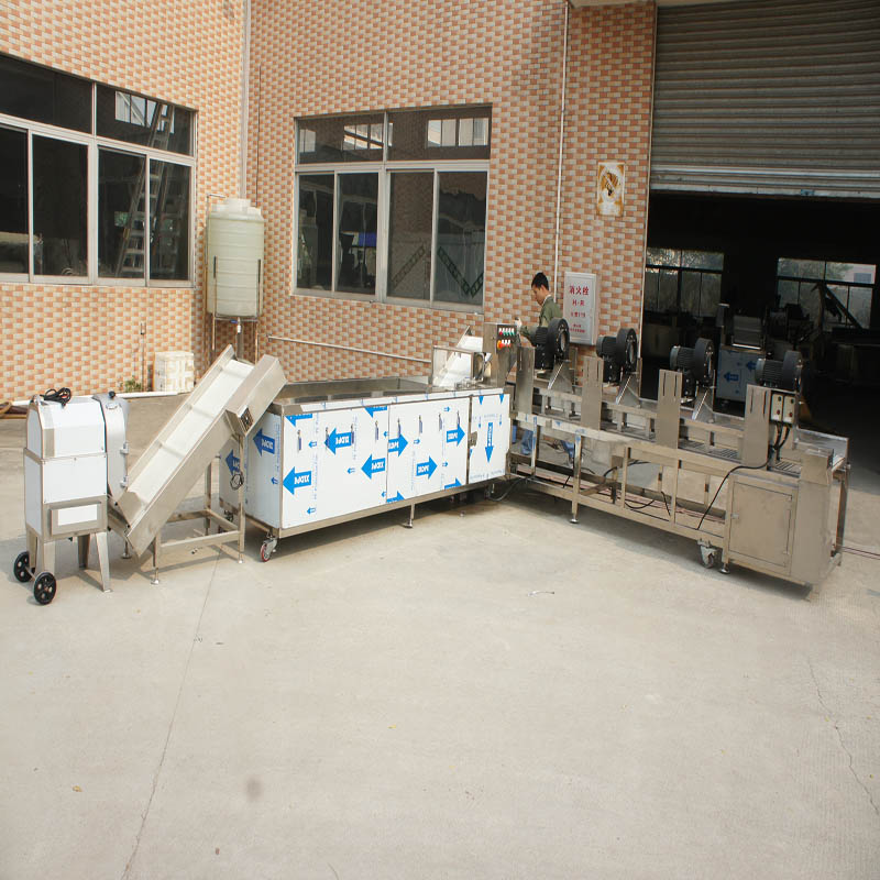 يشمل خط الخضار النظيف قاطع الخضار وغسالة الخضار.