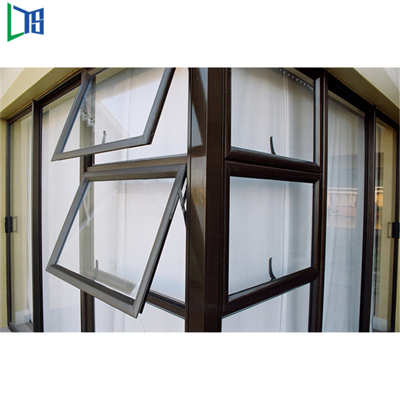 مسحوق الألومنيوم المغلفة سلسلة الشخصية الألومنيوم المزجج التجارية ملون الأسترالي نافذة الزجاج المقسى واضح المظلة النافذة