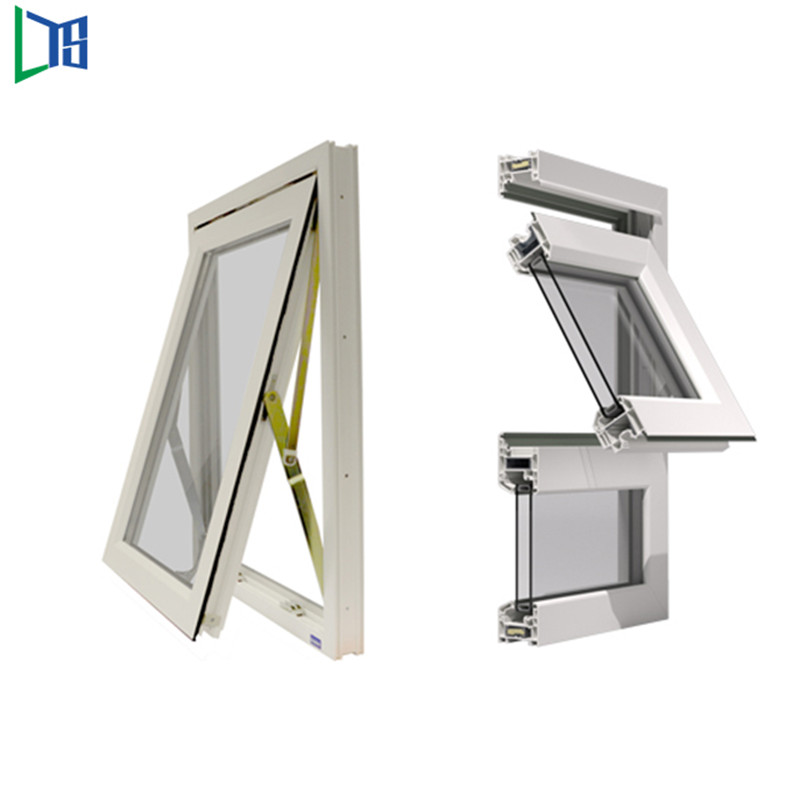 As2047 معيار رمادي أبيض / أسود الألومنيوم نافذة المظلة المفتوحة في الخارج زجاج واحد أو مزدوج