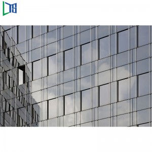 عزل مزدوج زجاج نصف مرئيّ ألومنيوم ستارة جدار لصف تجاريّ