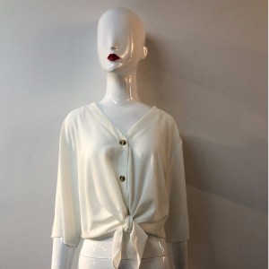 أبيض التعادل الجبهة BLOUSE JLWB0004