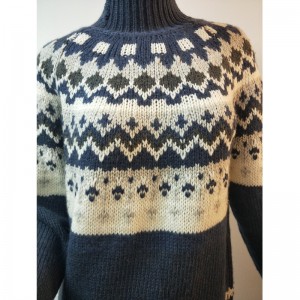 الأزرق ABIGAIL FAIRISLE PUMTERN JUMPER RLWS0014F
