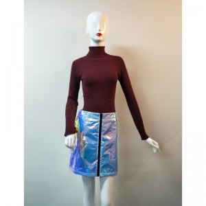 سترة حمراء عالية العنق RLWS0062F