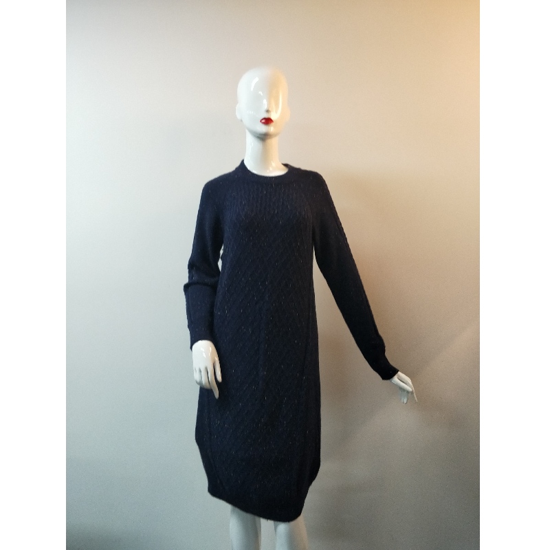 NAVY LONGLINE SWEATER RLWS0080F