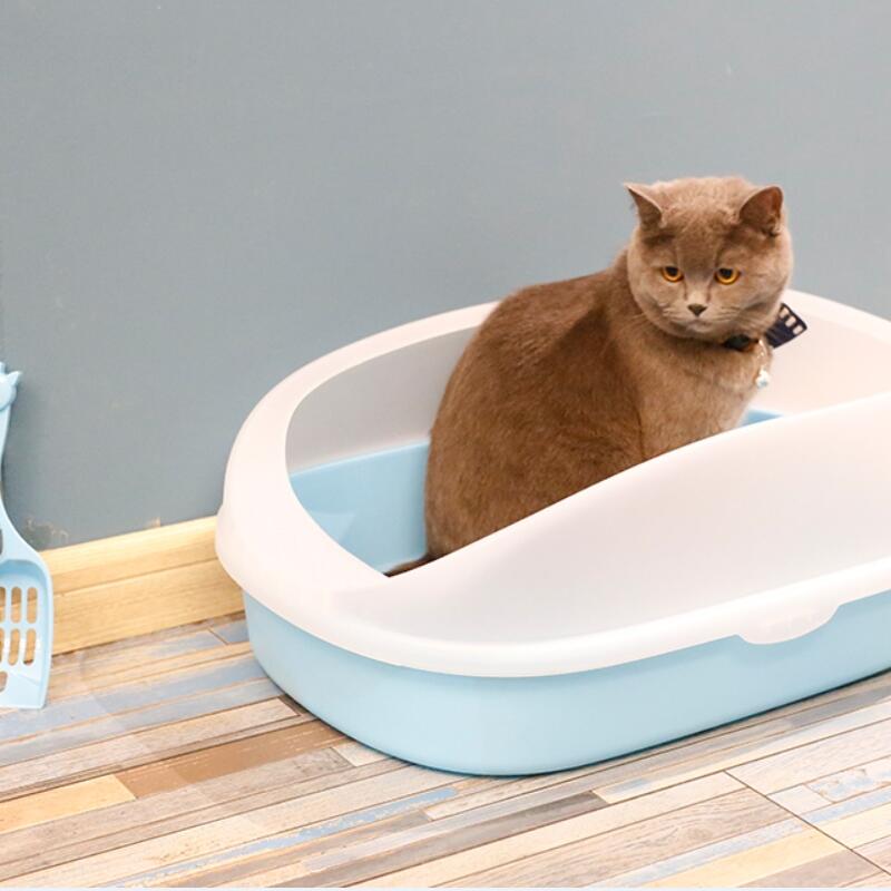مساحة كبيرة صندوق القمامة القط / المرحاض الحيوانات الأليفة مع مغرفة / القط مربع الرمال / منتجات الاستمالة