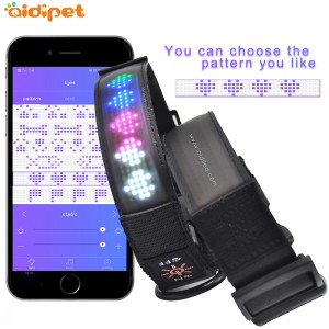 الجملة نايلون كلب طوق جولة حبل متكامل الجر المقود مع وامض الشاشة