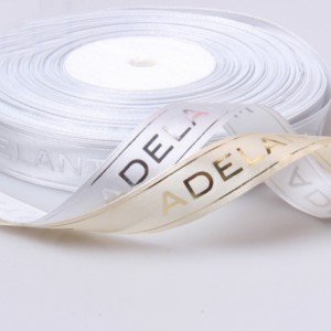 1 # شخصية اسم العلامة التجارية شعار مخصص المطبوعة الشريط للشعر الانحناء