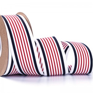 4 # مخصص 40 ملليمتر نقل الحرارة الطباعة tricolor grosgrain الشريط الشريط للملابس