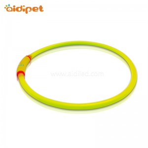 الصمام اللمعان الكلب طوق لينة TPR المواد USB قابلة للشحن السوبر مشرق بقيادة الكلب طوق قطع إلى حجم مختلف لتناسب الجراء