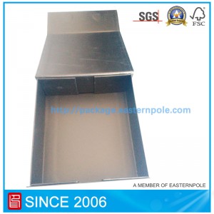 مغناطيس فاخر أسود ختم مربع ورقة قابلة للطي