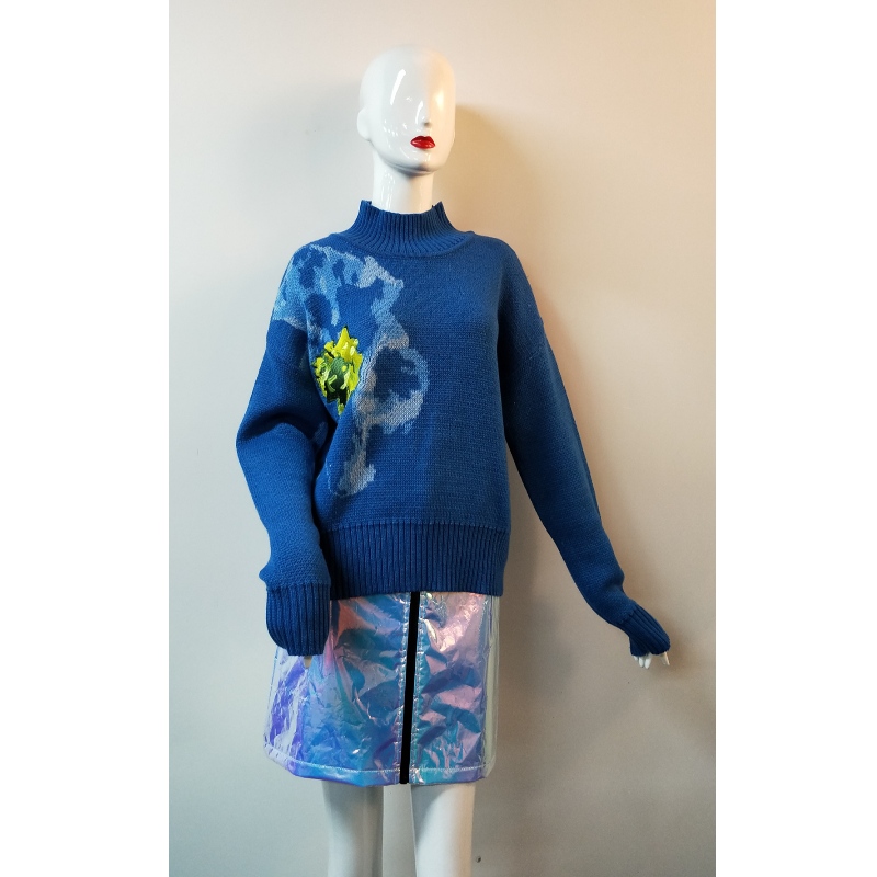 BLU PRINT SWEATER RLWS0134F