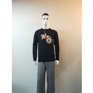 أسود كارتون طباعة سويتر RLMS0028F