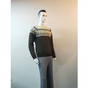 GRAY PRINT SWEATER RLMS0035F