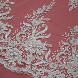 MF510CGB 135 سنتيمتر الترتر مطرز فستان الزفاف الزفاف الديكور الخياطة الرباط زين تريم كرافت للملابس الجاهزة