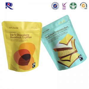 رقائق الألومنيوم تقف الحقيبة مع سستة للشوكولاته أو غيرها من تغليف المواد الغذائية 100G 250G 500G وغيرها