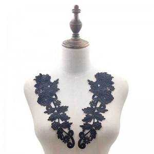 2 التطريز الكروشيه المتقدمة ، زين العنق خط العنق امرأة الدانتيل