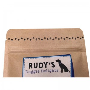 الترقق سستة ورق الكرافت الوقوف الحقائب مع نافذة يعامل الكلب