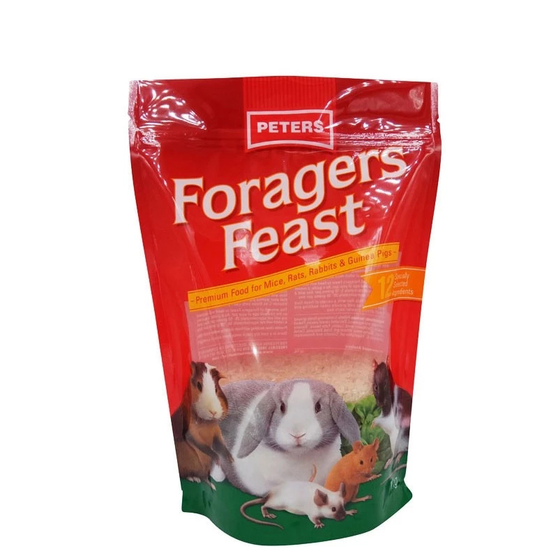 الرمز البريدي قفل كيس من البلاستيك الوقوف الحقيبة حقيبة بالجملة للأغذية الخفيفة وأغذية الحيوانات الأليفة