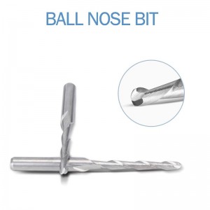 باستخدام الحاسب الآلي جهاز التوجيه بت 1/8 \"شانك الكرة الأنف نهاية مطحنة 2MM قطع ضياء. 2-الفلوت لولبية upcut الطحن القاطع النقش نحت أداة ت...