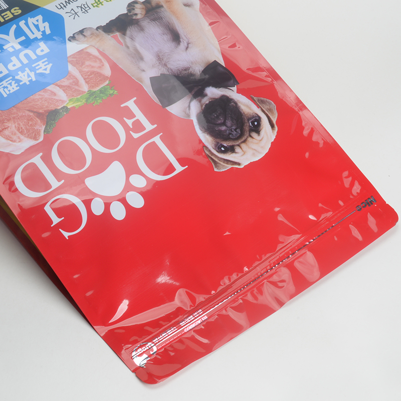 2.5 كيلوجرام الكلب الغذاء حقيبة الأغلاق سحاب مسطحة القاع pet حقيبة الغذاء الجاف