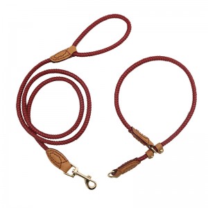 ستوكات حمراء فريدة من نوعها مع مقود الحيوانات الأليفة مضفر للكلاب