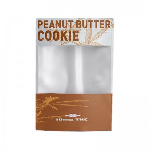 الحقيبة الوقوف مخصصة لملفات تعريف الارتباط أكياس التعبئة والتغليف الغذاء الصف مع أعلى نافذة سستة واضحة