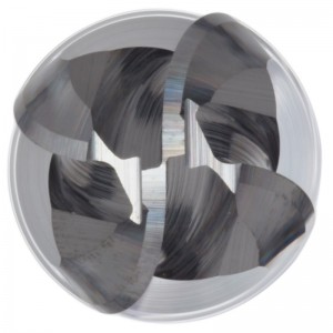 مطحنة نهاية الكرة كربيد ، نهايات طويلة للغاية ، مصقول (برايت) ، 30 اللولب 30 درجة ، 4 المزامير ، 3 \"الطول الكلي ، 0.125\" قطر القطع ، 0.125 \"قط...