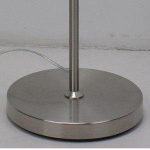 مصباح أرضي مع غطاء قماش الكتان