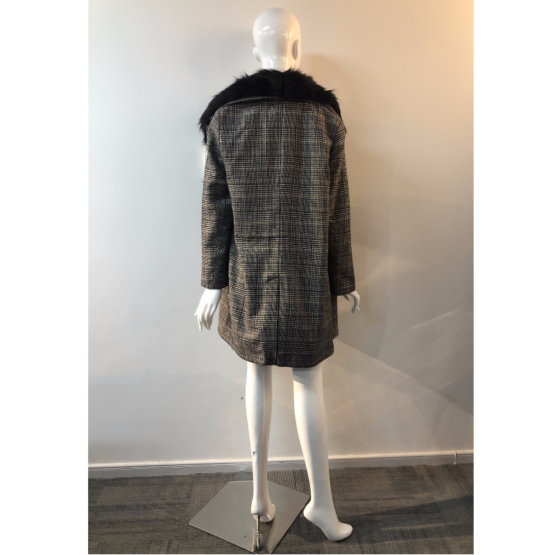 سيدات PLAID WOOL COAT RLWW0001