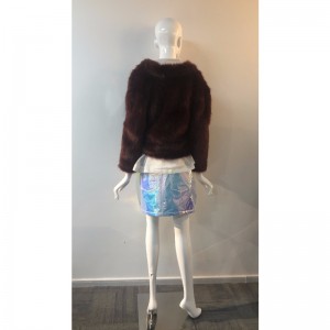 سيدات فو الفراء سترة في براون RLWF0027