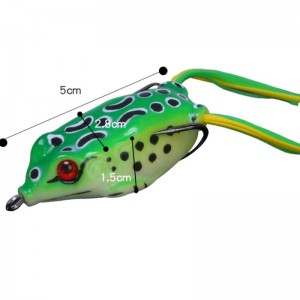 سيليكون الرعد الضفدع محاكاة ليو الضفدع الطريق الطعم الطعم كاذبة مزدوجة هوك الطعم الأسود الأسماك السوداء تتخصص في قتل معدات الصيد