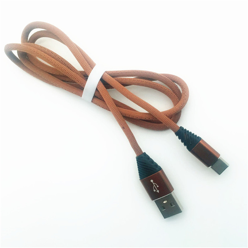 KPS-1004CB TYPE C نسيج قطني مخصص 1 متر USB 2.2 فائق السرعة لشحن نوع c كابل USB