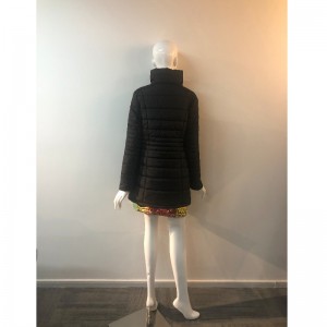 السيدات معطف عريض اللون في RLWPC0062 الأسود