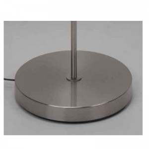 مصباح أرضي حديث مع غطاء قماش ، ظل أسود داخل الذهب